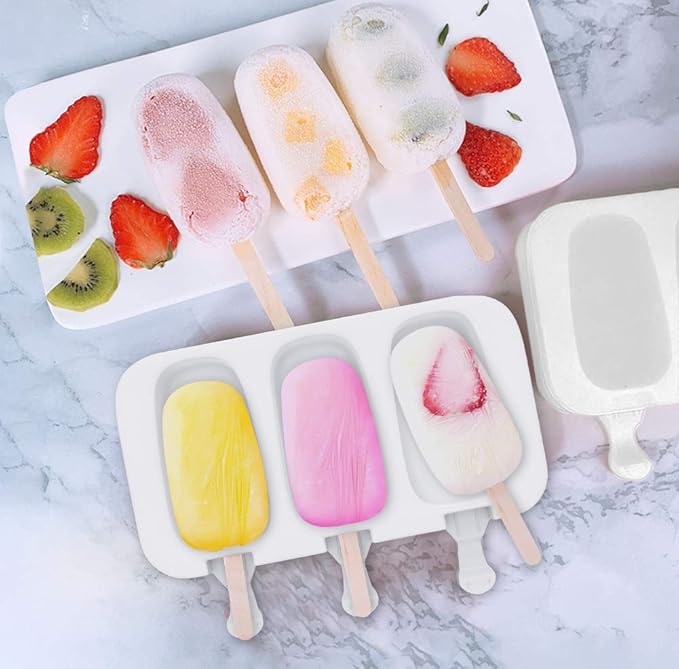 Ouddy Life Popsicle Molds Set of 2, Ice Pop Molds Silicone Cake Pop Mold