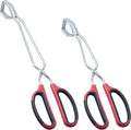 HINMAY Stainless Steel Scissor Tongs 11-Inch and 13-Inch Set, Set of 2