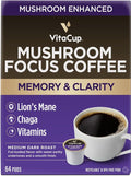 VitaCup Mushroom Coffee Pods, with Lions Mane for Memory & Clarity, 64ct