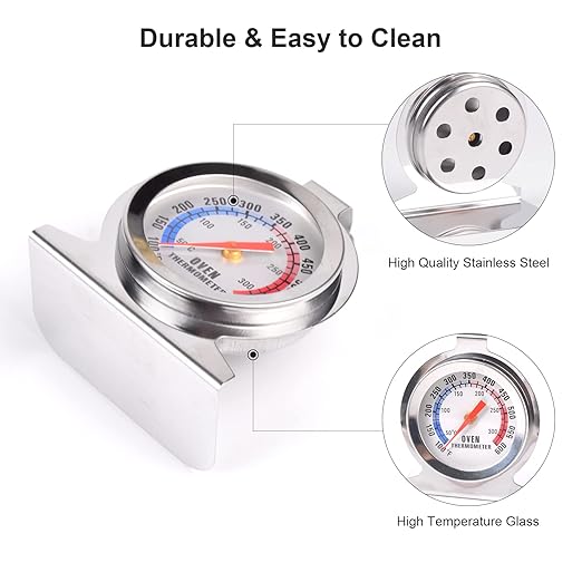 2 PCS Oven Thermometer for Electric/Gas Oven, Grill Smoker Thermometer