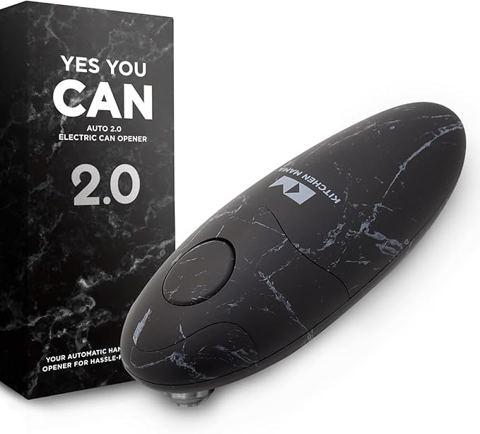 Kitchen Mama Auto 2.0 Electric Can Opener, Marble Black