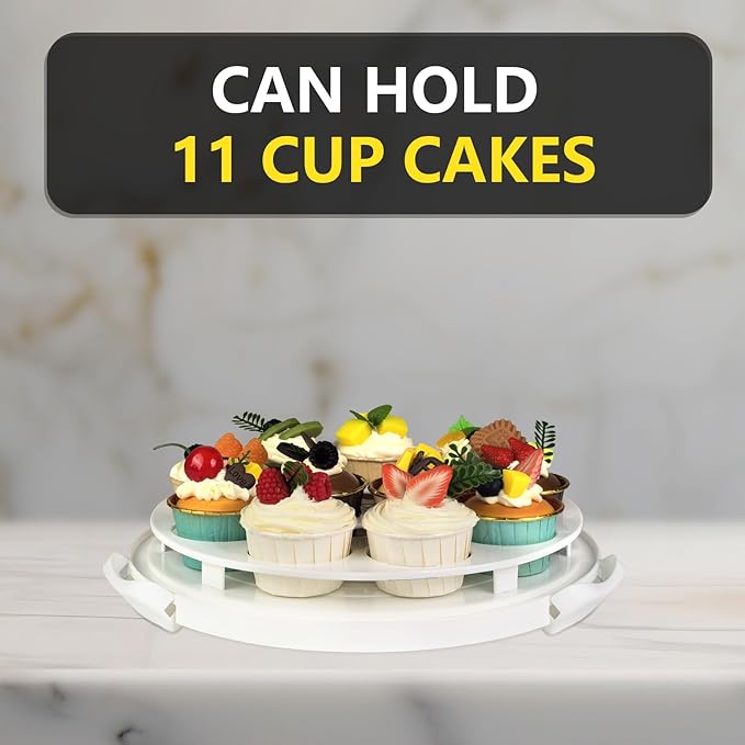 Tmrioplep 2 Pack Pie Carrier with Lids and Handles, Loadable Cupcake or Pizza Storage Containers, Includes Insulated Bags and Insulated Non-Slip Pads, Perfect for Transportation (Grey)