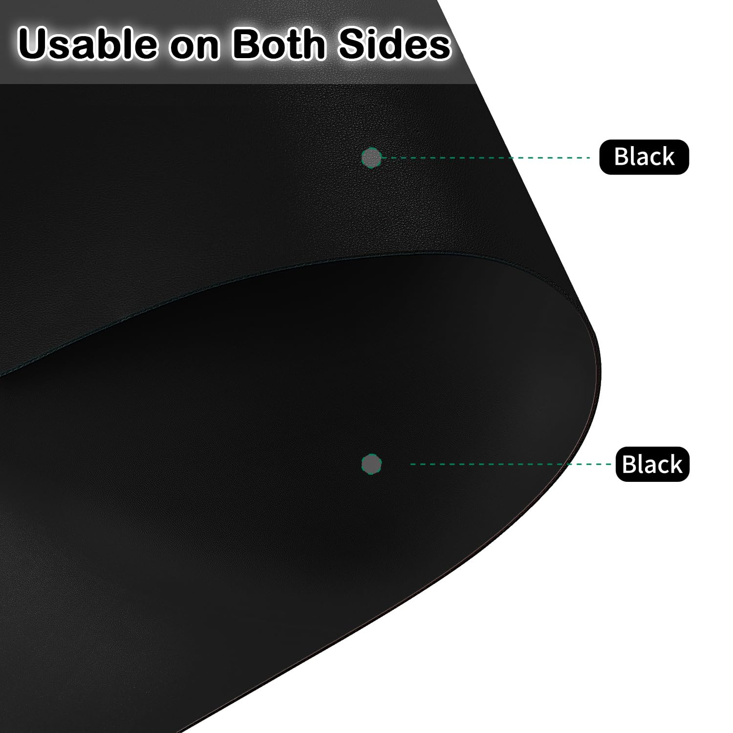 Zinkooat Kitchen Table Protector - 46x80 Inch Waterproof Easy to Clean Can Conceal Flaws Protector The Table Top from Scratches Used for Dining (Black+Black 46x80)