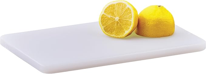 Winco 6" x 10" White Heavy-Duty Plastic Cutting Board