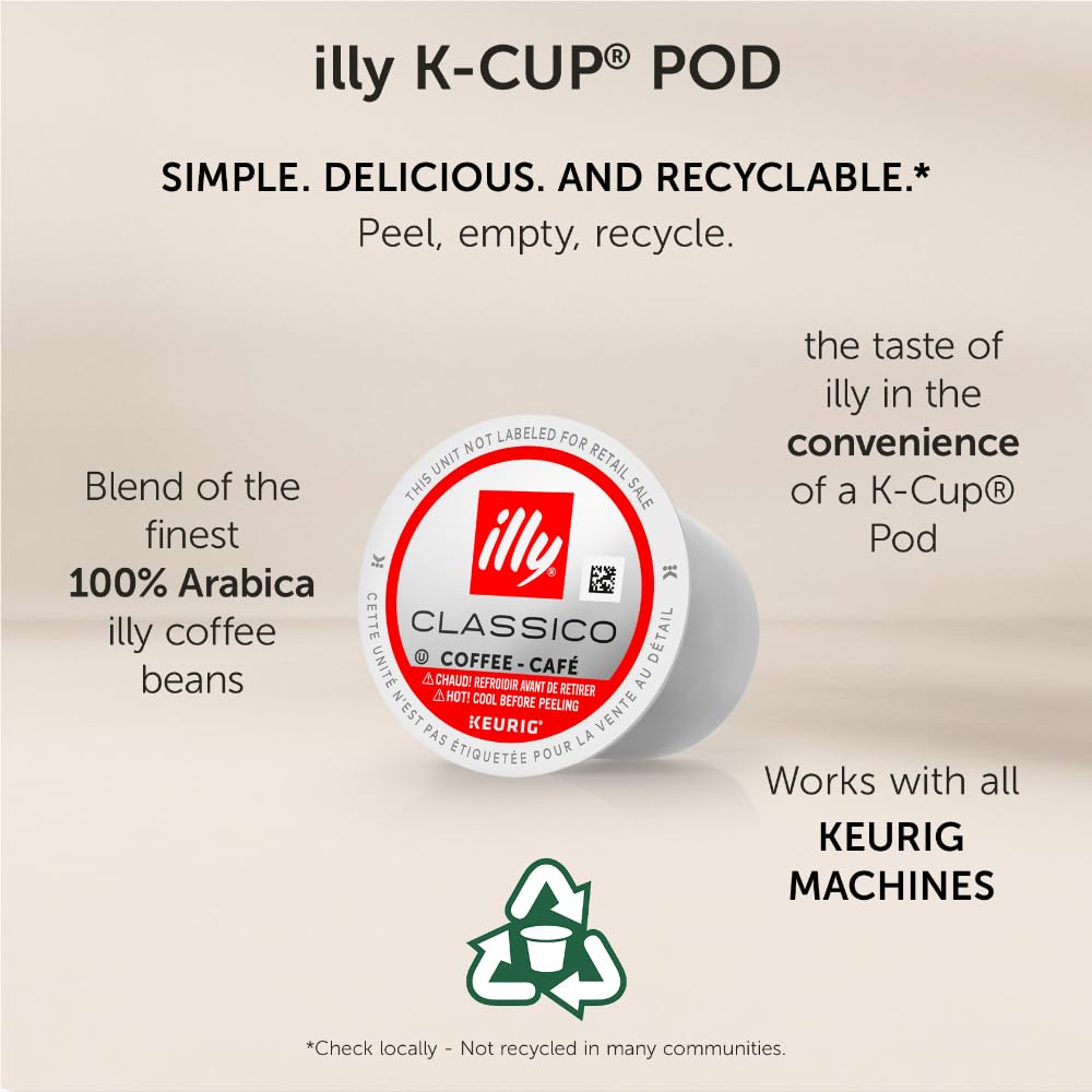 illy Coffee K Cup Pods, Intenso Dark Roast, 20 Count, 1 Pack