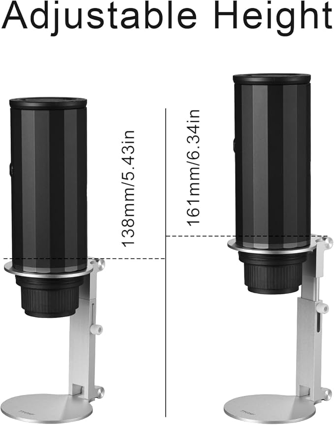 TYGHF Pour Over Coffee Maker Stand,Adjustable & Foldable Portable Electric Espresso Machine Stand,Holder for Coffee Grinder,Universal Dripper,V60 Dripper,Travel Coffee Maker,Coffee Press Sliver