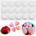 OCPO Kitchen Heart Silicone Mold for Baking Mousse Cake, 15 Cavities