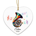 French Horn Ceramic Ornaments, Customized Name & Year French Horn Player Christmas Ornament Gifts, Musical Instrument Ornaments Xmas Tree, Personalized Music Lovers Ceramic Ornament Decoration 2026