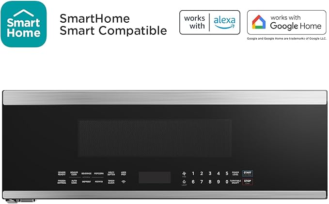 Midea Over the Range Microwave Oven, 1.2 Cu.Ft, 1000W, Stainless Steel