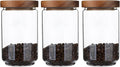 Homtop Glass Storage Jars with Wood Lids 25 Oz