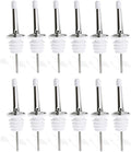 24 Pack Liquor Pour Spouts Set - Stainless Steel bottle spout and Liquor Pourers Dust Caps Covers Silver White
