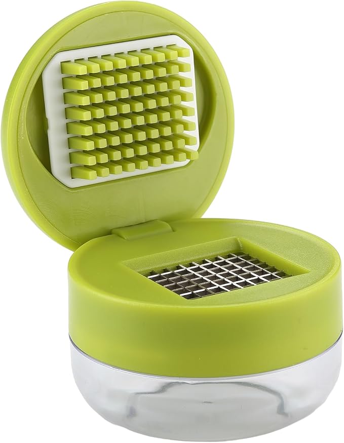 DOSMAMZ 2PCS Garlic Presses and Chopper with Container