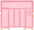 Homecor Utensil Drawer Organizer for Kitchen, Expandable Silverware Organizer Cooking Utensils Tray, Large Cutlery and Flatware Holder, Kitchen Tools & Gadgets Storage (Pink)