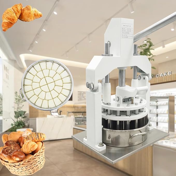 HQHAOTWU Manual Dough Divider 18pcs, Commercial Dough Dividing Cutting Machine, Stainless Steel Dough Cutter for Bakery, Pizzeria