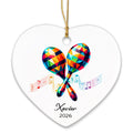 Maracas Ceramic Ornament Gifts, Personalized Maracas Musical Christmas Ornaments Decor with Name & Year, Music Lovers Ornaments 2026, Customized Instrument Player Xmas Ceramic Ornament Tree Hanging