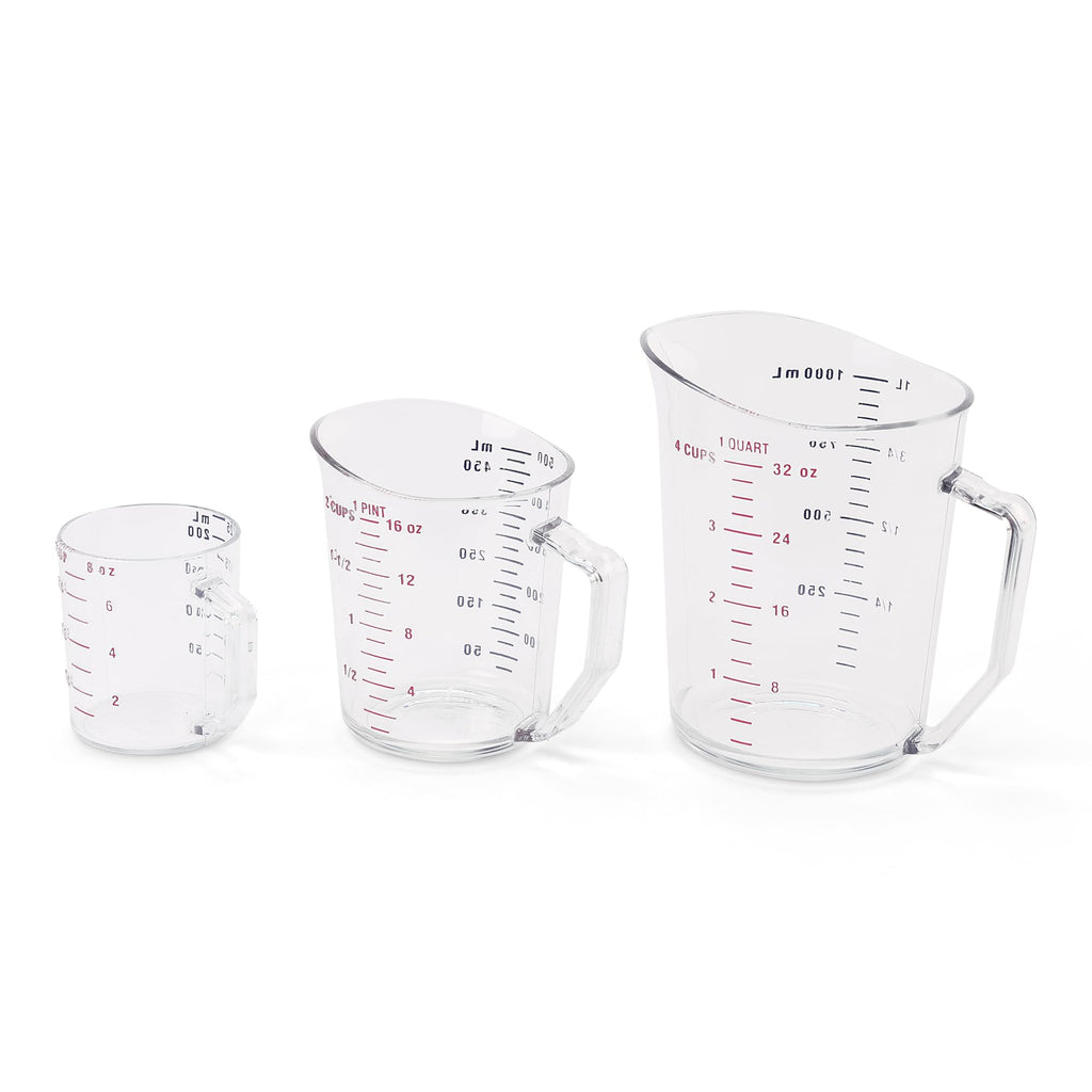 Cambro Measuring Cup - 3 Pack - 1 Cup, 2 Cup, 4 Cup (Clear)