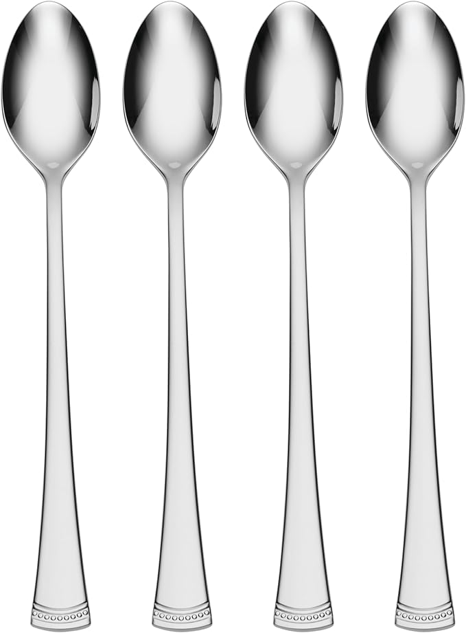 Lenox Portola Iced Tea Spoons Silverware Set for 4, Flatware