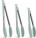 EEKEDO Silicone Tongs for Cooking Non-Stick Pans Grilling Air Fryer Salad
