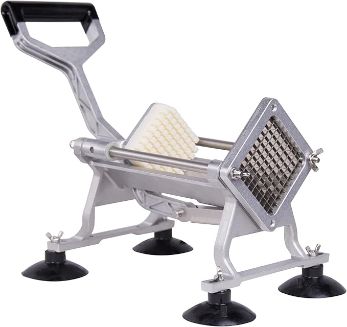 Hakka French Fry Cutter, Commercial Vegetable Chopper Potato Slicer Stainless Steel French Fries Machine with Suction Feet for Patatoes/Carrots/Cucumbers, including 3 Blades(1/4", 3/8",1/2")