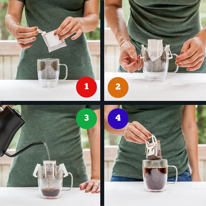 TRIBO Coffee Single-Serve Pour Over Packets, Guatemala Antigua