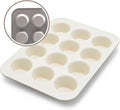 GreenLife 12 Cup Ceramic Nonstick Muffin Pan, Taupe