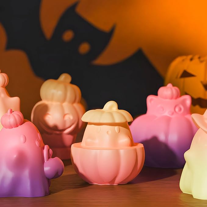 2Pcs Halloween Resin Silicone Mold, Ghost Pumpkin Candle Mold