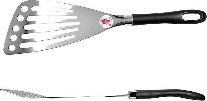 Left Handed Fish Spatula Stainless Steel Egg Flipper 12”