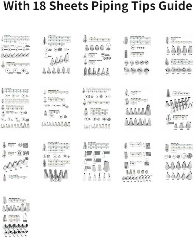 kowanii Piping Practice Sheets Reusable Cake Decorating Supplies