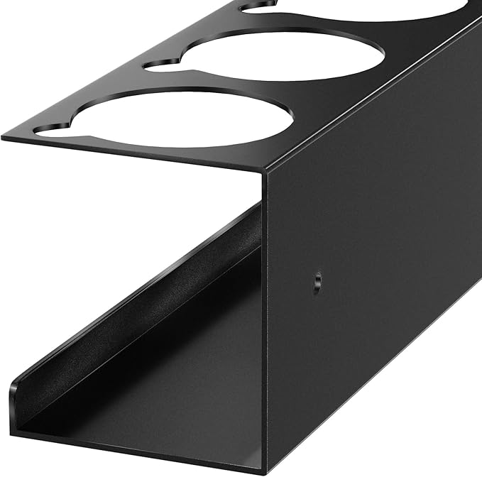 Chinrose Spray Can Holder Organizer, 4 Pack, Black Steel, Wall-Mounted
