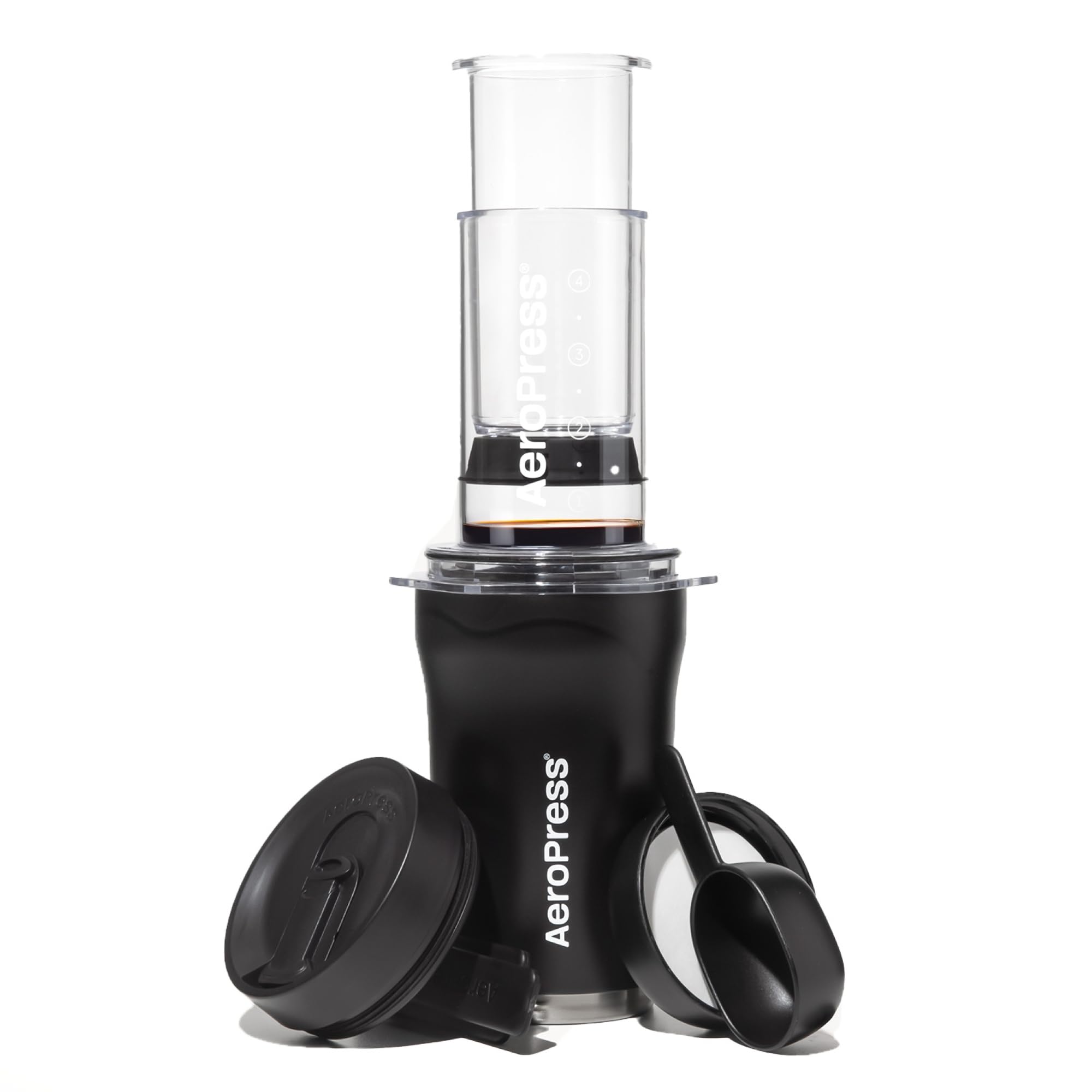 AeroPress Go Plus Portable Coffee Maker Kit, Black