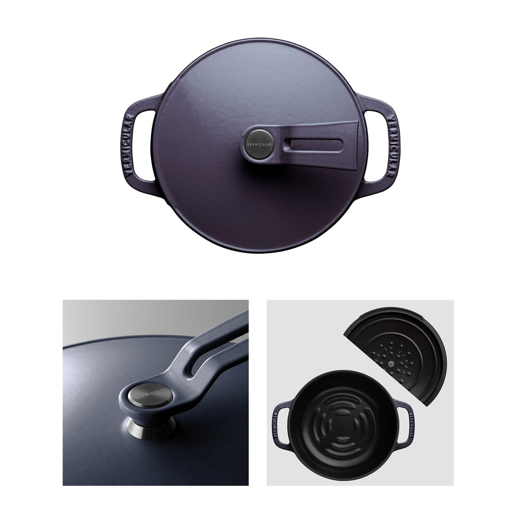 Vermicular Oven Pot 2.0 | 14cm (1qt) - Deep Ocean Blue