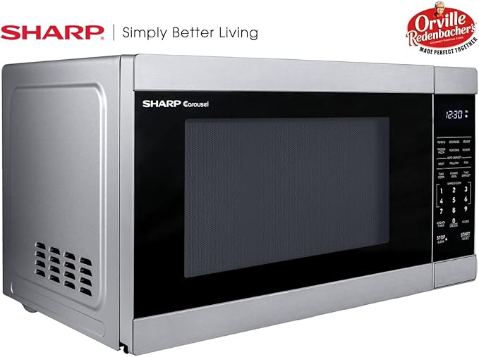 Sharp SMC1162KS 1.1 cu. ft. 1000W Stainless Steel Countertop Microwave Oven