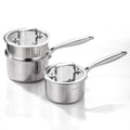 DELARLO Full-body Clad Tri-Ply Stainless Steel 3 Quart Saucepan with Lid