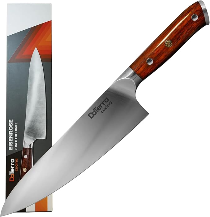 DaTerra Cucina - 8'' German Steel Chef Knife with Ergonomic Rosewood Handle