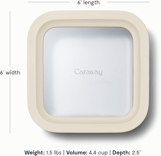 Caraway 6-Piece Glass Food Storage Container Set