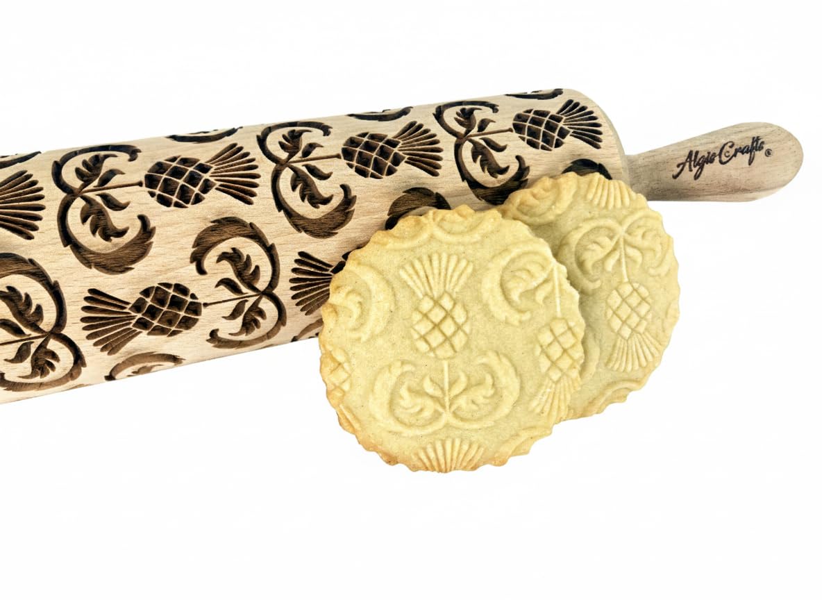 MELODY EMBOSSING ROLLING PIN with NOTES LASER ENGRAVED for EMBOSSED COOKIES GIFT FOR MUSICIAN