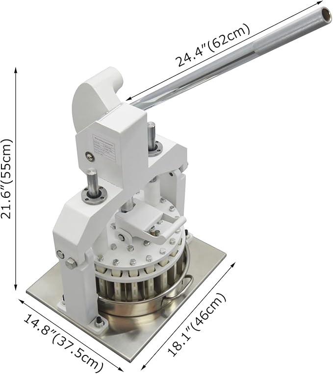 LGXEnzhuo Manual Dough Divider 36pcs Bread Cutting Machine 1.06oz-5.64oz(30g-160g) Equal Dough Lump Spacer Table Top Cookie Fillings Piece Cutter with 2 Stainless Steel Basin for Bakery