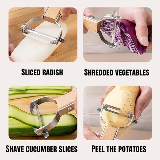 Huakai Vegetable Peeler for Kitchen, 304 stainless steel blade sharp, smooth peeling, good results