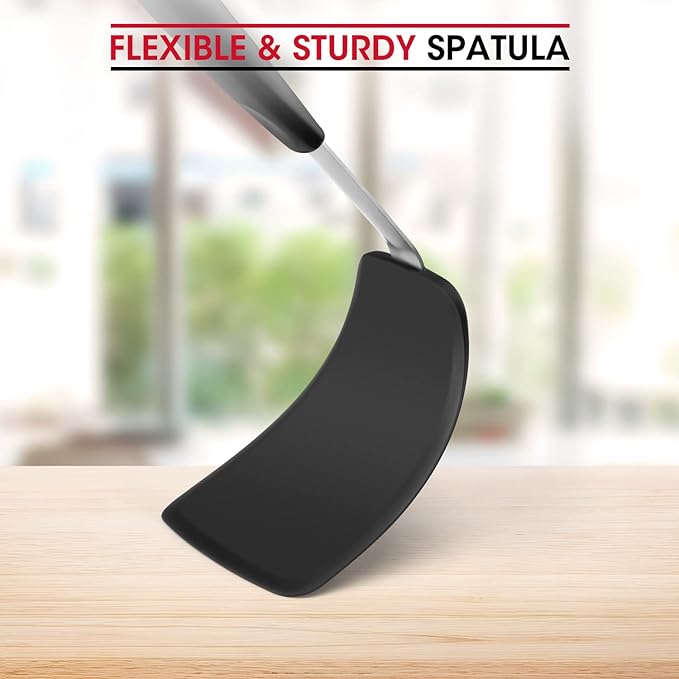 Unicook Flexible Silicone Spatula, Food Grade Kitchen Turner, Medium
