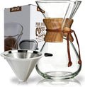 AGOGO Pour Over Coffee Maker Set, 34oz Classic Style, 304 Stainless Filter