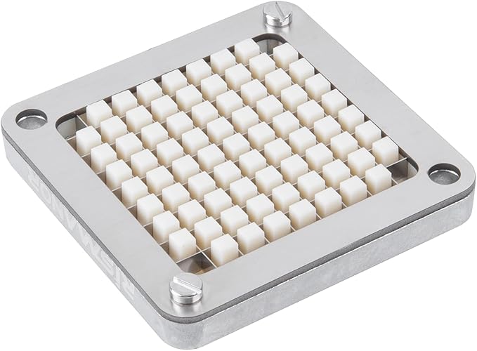 Rismanor 1/2" 1/4" 3/8" Multi-model universal Stainless Steel Replacement Chopper Blade & Pusher Block Set For Commercial Vegetable Cutter Dicer Strip Interchangeable Blade (3/8 inch)