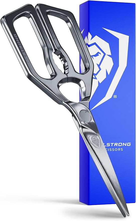 Dalstrong Kitchen Scissors — Japanese Stainless Steel Shears, Ambidextrous, Detachable for Cleaning — For Spatchcocking Chicken, Trimming Herbs, Pizza, Flatbread & Package Opening
