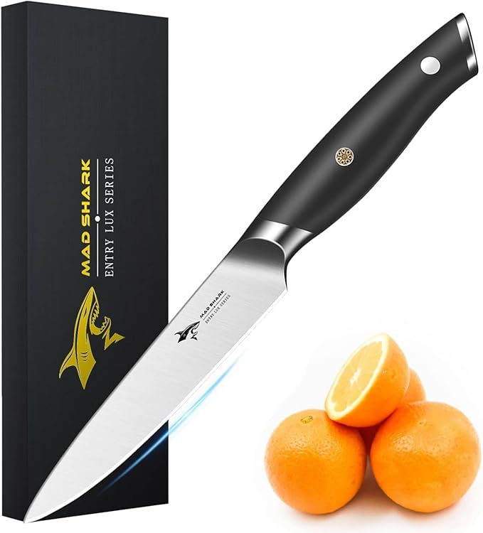 MAD SHARK 5 inch Paring Knife Ultra Sharp German Stainless Steel