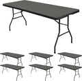 REWOMC 6 Pack Stretch Table Top Cap Cover, Gray, 30" x 96"