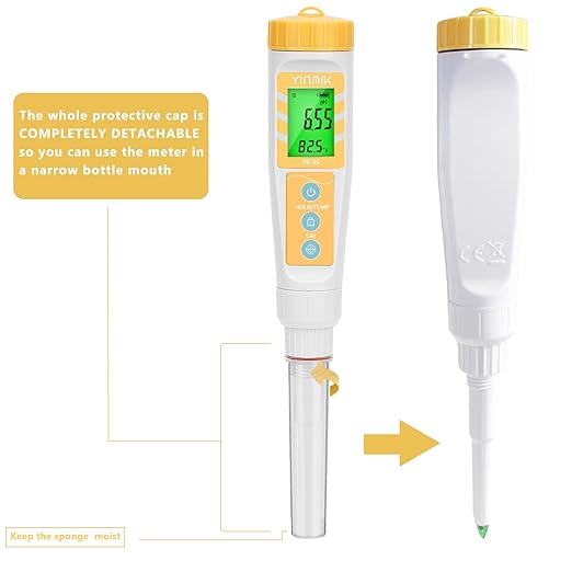 YINMIK Food pH Meter Digital pH Tester Spear pH Probe pH Reader for Canning