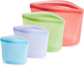 Stasher Premium Reusable Silicone Food Storage Bags, 4-Pack, Multicolor