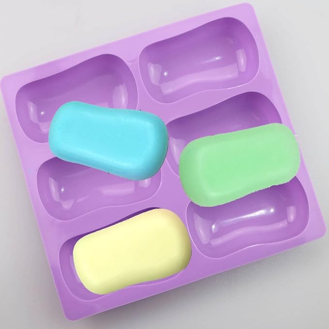 2PCS Oval Silicone Soap Mold,Soap Molds for Soap Making