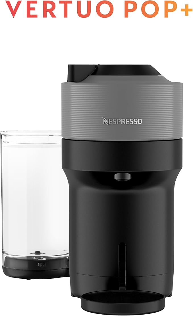 Nespresso Vertuo Pop+ Coffee Machine with Milk Frother, Dark Grey