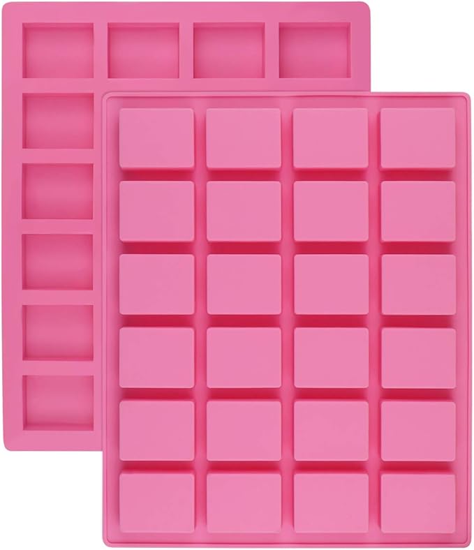 24-Cavity Rectangle Caramel Candy Silicone Molds