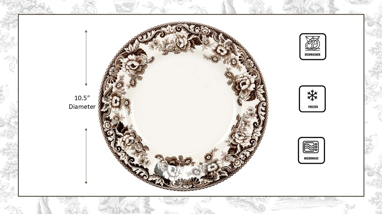 Spode – Woodland – Dinner Plate – Mallard - Brown/White